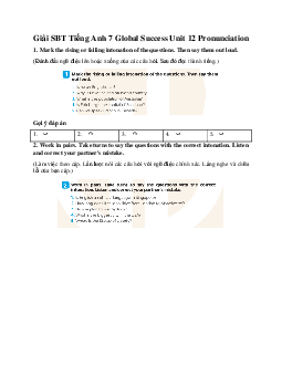 Giải SBT Tiếng Anh 7 Global Success Unit 12 Pronunciation