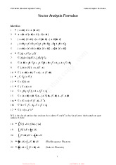 Bài giảng Vật lý điện tử __vector-analysis-formulas-(electromagnetic-fields) | Môn Vật lý điện tử | Trường Đại học Bách Khoa Hà Nội