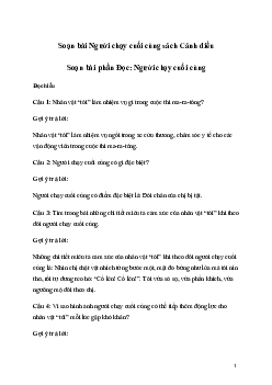 Soạn bài Người chạy cuối cùng (trang 104) | Tiếng Việt lớp 3 Cánh diều