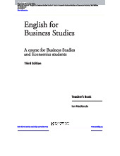 English for Business Studies Teacher's Book PDF (3rd Ed.)