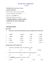 Tài liệu tiếng anh lớp 6