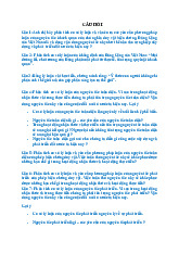 Đáp án câu hỏi Môn Triết học | Học viện An ninh nhân dân