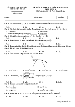 Đề học kì 2 Toán 10 năm 2022 – 2023 trường THPT Yên Mỹ – Hưng Yên