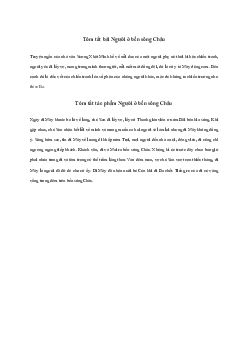 Văn mẫu lớp 10: Tóm tắt tác phẩm Người ở bến sông Châu | Cánh diều