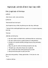 Nghị luận xã hội về tình bạn (2 Dàn ý + 19 Mẫu) | Văn mẫu 9