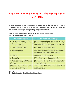 Soạn bài Tự đánh giá trang 31 | Tiếng Việt lớp 3 Cánh diều