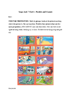 Giải Tiếng Anh 7 Unit 1: Puzzles and Games | Friends Plus