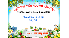 Giáo án điện tử Tự nhiên và xã hội 3 Bài 18 Tiết 1 Chân trời sáng tạo: Sử dụng hợp lý thực vật và động vật