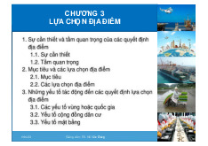 Chương 3: Lựa chọn địa điểm | Đại học Tây Đô