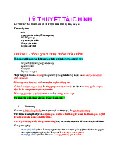 LÝ THUYẾT TÀI CHÍNH CHO KHÓA HỌC TÀI CHÍNH - TỔNG QUAN VÀ CÔNG CỤ