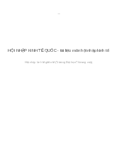 Tài liệu Môn HỘI NHẬP KINH TẾ QUỐC TẾ