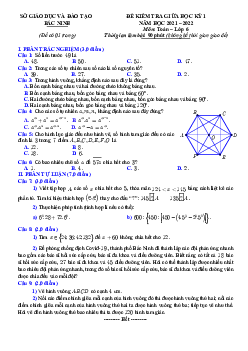 Đề thi giữa học kỳ 1 Toán 6 năm 2021 – 2022 sở GD&ĐT Bắc Ninh