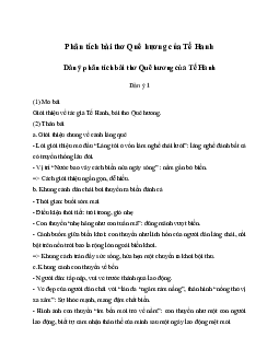 Văn mẫu lớp 7: Phân tích bài thơ Quê hương của Tế Hanh (Sơ đồ tư duy) | Kết nối tri thức