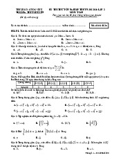 Đề thi thử TN THPT 2025 môn Toán lần 2 trường THPT chuyên ĐH Vinh – Nghệ An