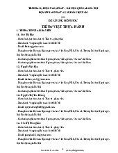 Đề cương tiếng việt thực hành - Trường Đại học Ngoại ngữ- Đại học Quốc gia Hà Nội