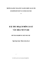 Bài thu hoạch- Chợ Đồng Xuân- Trường Đại học Ngoại ngữ- Đại học Quốc gia Hà Nội