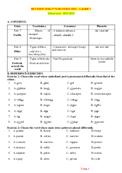 Đề cương ôn tập giữa HK2 Tiếng Anh 7 Global Success