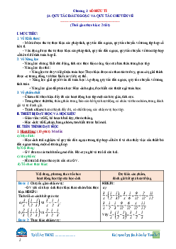 Giáo án Toán 7 Chương 1 Bài 4: Quy tắc dấu ngoặc, quy tắc chuyển vế sách Chân trời sáng tạo