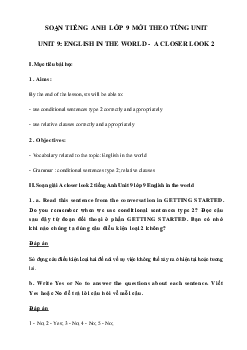 A closer look 2 Unit 9 lớp 9 English in the world