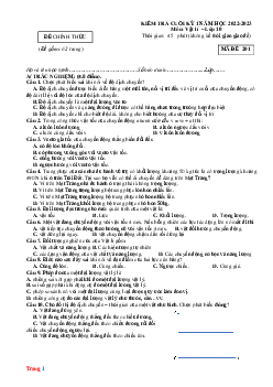 Đề thi học kỳ 1 Vật lí 10 năm 2022-2023 có đáp án