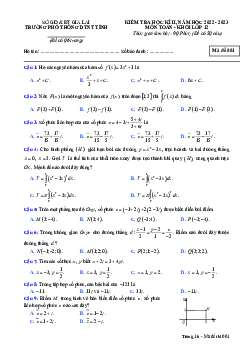 Đề học kì 2 Toán 12 năm 2022 – 2023 trường Phổ thông DTNT tỉnh Gia Lai