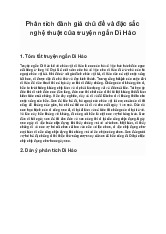 Phân tích đánh giá chủ đề và đặc sắc nghệ thuật của truyện ngắn Dì Hảo | Ngữ văn 10 Cánh Diều