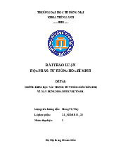 Những điểm đặc sắc trong tư tưởng Hồ Chí Minh về xây dựng Nhà nước Việt Nam | Bài thảo luận tư tưởng Hồ Chí Minh