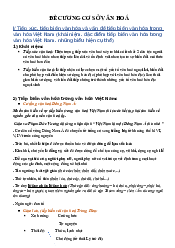 Đề cương dựa trên nhiều tài liệu môn Cơ Sở Văn Hóa Việt Nam | Đại Học Hà Nội