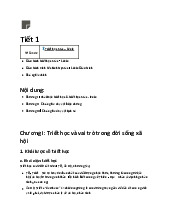 Giáo trình Chương I: Triết học và vai trò trong đời sống xã hội môn Triết Học Mác - Lênin | Trường Quốc tế - Đại học Quốc gia Hà Nội