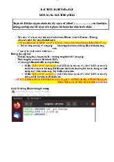 Thực Hành Tổng Hợp Môn Mạng máy tính | Đại học Cần Thơ