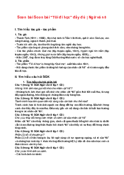 Soạn bài Soạn bài “Tôi đi học” đầy đủ | Ngữ văn 8 Bài 1: Truyện ngắn sách Cánh Diều