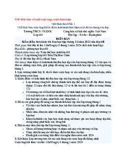 Văn mẫu lớp 6 Kết nối tri thức bài Viết biên bản về một cuộc họp, cuộc thảo luận