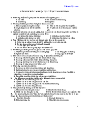94 Câu hỏi trắc nghiệm tham khảo Nguyên lý Marketing | Trường Đại học Công nghệ, Đại học Quốc gia Hà Nội