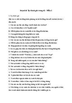 Soạn bài Tự đánh giá: Thế giới ra sao nếu không có cây xanh? - Cánh Diều 6