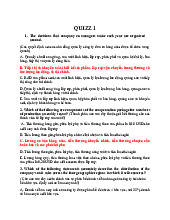 TỔNG HỢP CÂU HỎI QUIZ 1 - CHO MÔN KINH TẾ ĐỘC LẬP