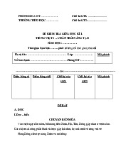 Đề thi giữa học kỳ 1 môn Tiếng Việt lớp 2 năm học 2024 - 2025 - Đề số 1 | Bộ sách Chân trời sáng tạo