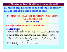 Chương 4. Công thức xấp xỉ | Bài giảng Xác suất thống kê