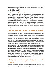 Bốn con rồng của kinh tế châu Á từ nửa sau thế kỉ XX đến nay là?