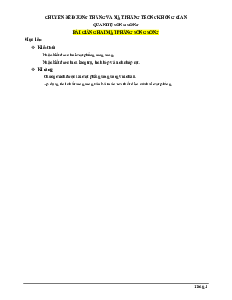 Bài giảng hai mặt phẳng song song