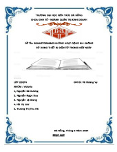 Bài thực hành Brainstorming môn Tư duy phản biện và sáng tạo | Trường Đại học Kiến trúc Đà Nẵng