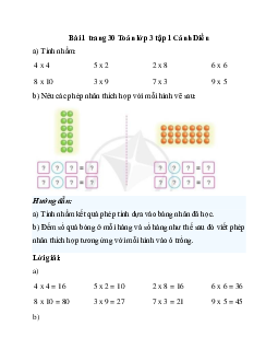 Giải Toán lớp 3 trang 30, 31 Luyện tập | Cánh Diều