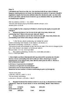 Exercise and solution chapter 19