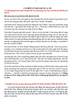 Đề cương câu hỏi vấn đáp Lịch sử Đảng (2 và 3 tín chỉ)