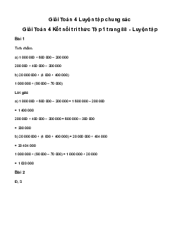 Giải Toán lớp 4 Bài 26: Luyện tập chung | Kết nối tri thức
