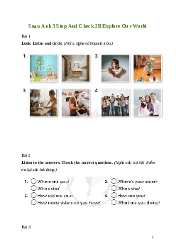 Tiếng Anh lớp 3 Stop And Check 2B trang 80 Explore Our World