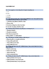 Trắc Nghiệm về Mạng Không Dây và Di Động | Đại học Điện lực