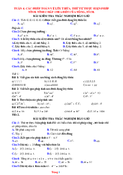 Bài tập toán 6 bộ kết nối tri thức tuần 4 các phép toán về lũy thừa