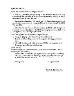 Đề thi mẫu 2021 02 | Thực hành văn bản tiếng việt | Đại học Khoa học Xã hội và Nhân văn, Đại học Quốc gia Thành phố HCM