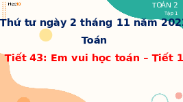 Giáo án điện tử Toán 2 Chương 1 Cánh diều: Em vui học toán trang 54 (tập 1)