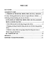Khám Phá Lý Thuyết Hệ Thống Nhu Cầu A. Maslow | Môn Tâm lý học đại cương - Trường Đại học Luật Hà Nội